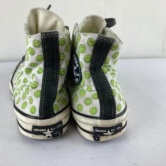 Converse Chuck  Womens Sz 9 Mens sz 7 Happy Camper High Top Smiley Faces Sneaker - Picture 9 of 11